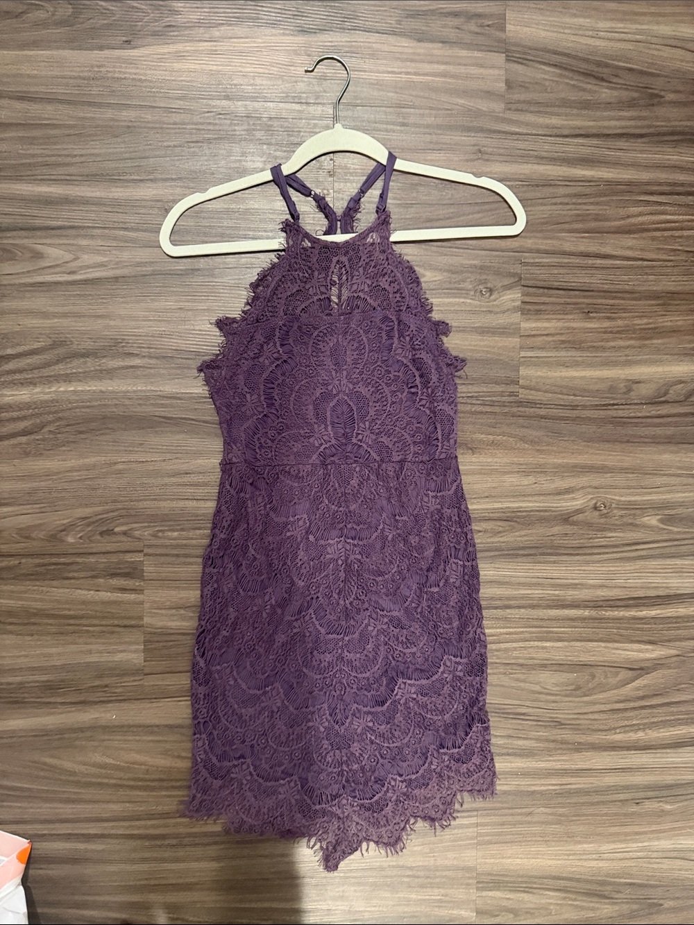 Free People Plum Lace Halter Dress